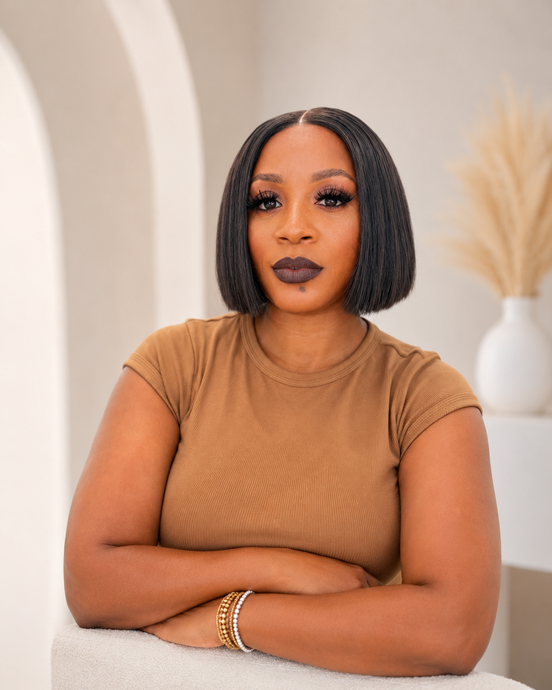 8” Chin Bob Glueless Wig