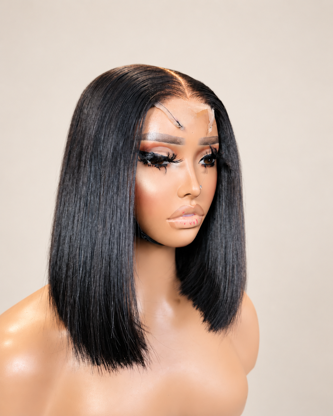 10” Bone Straight Bob Unit