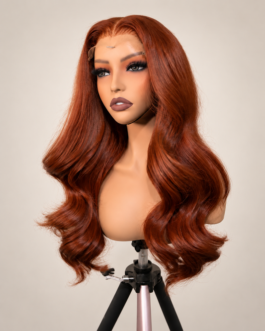 22” Toks Raw Wavy Burnt Orange Wig