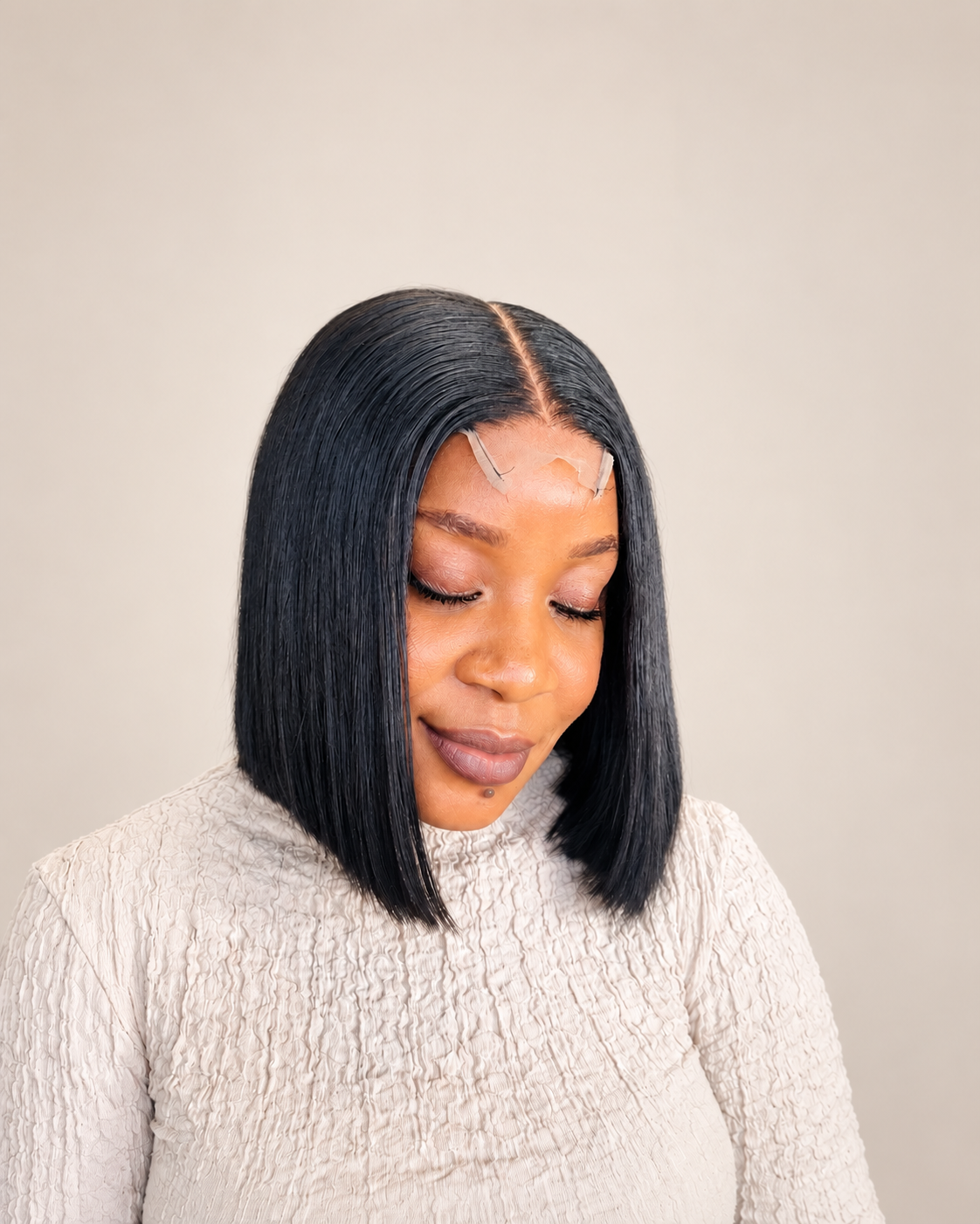10” Bone Straight Bob Unit