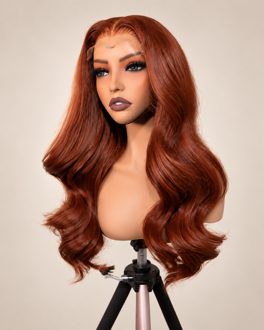 28” Lulu Golden Brown Wavy Raw Donor Wavy
