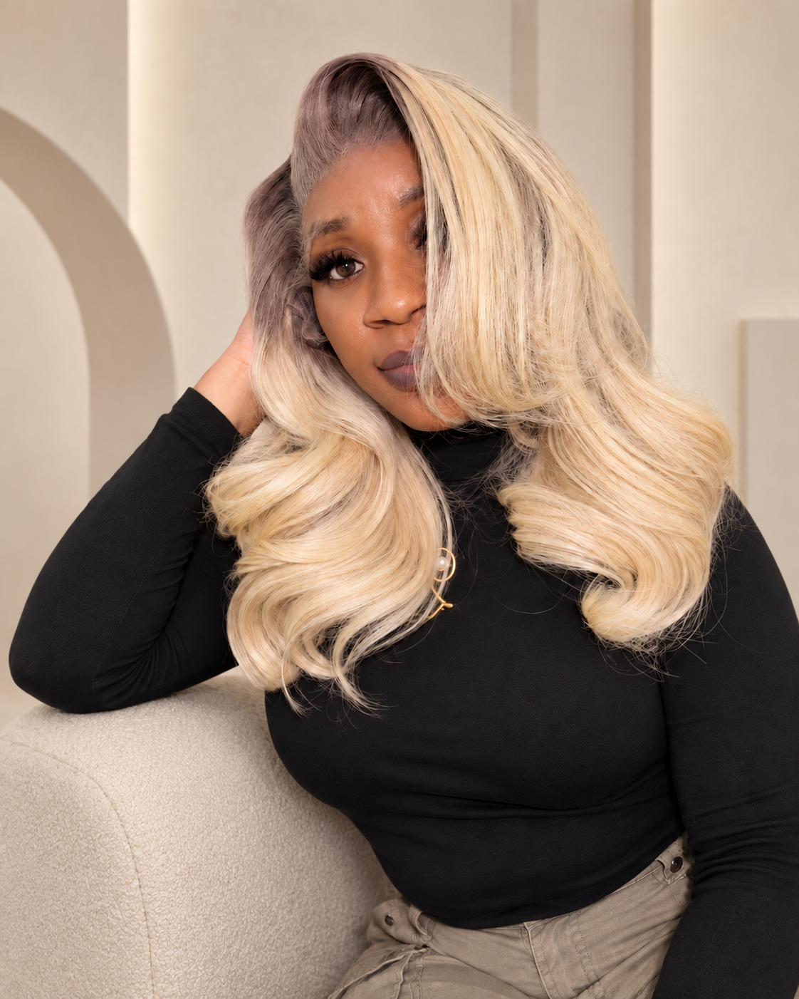 Van Ash Blonde Frontal Wig