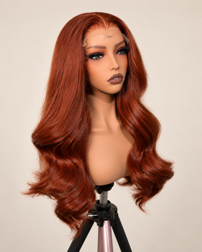 28” Lulu Golden Brown Wavy Raw Donor Wavy