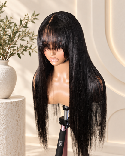 24” Soft Chinese Baby Bangs Unit