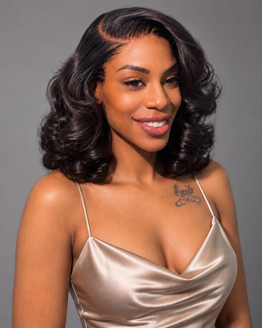 Full Moon Indian Hair Bouncy Natural Curls Frontal Wig