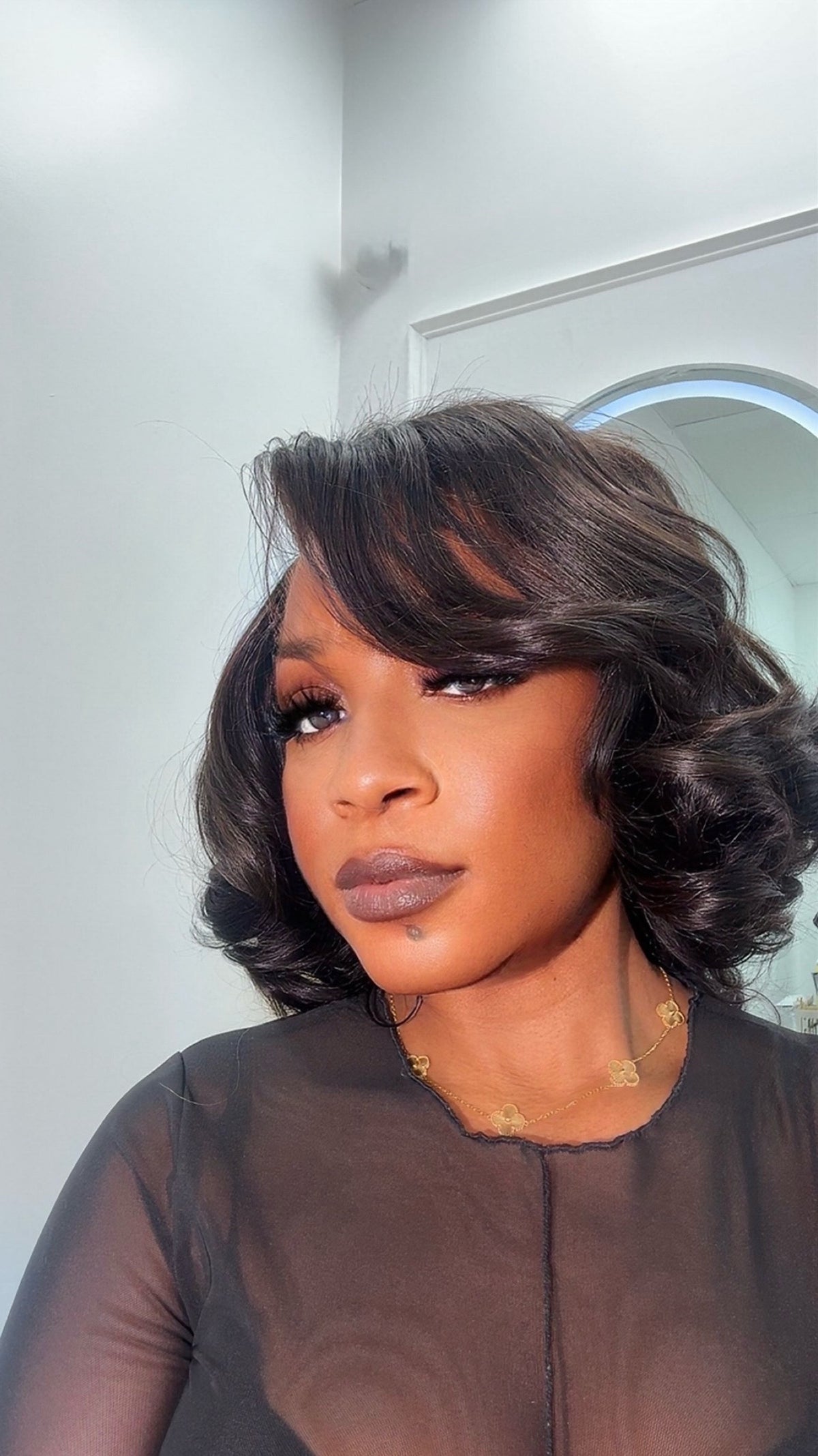 Alysha Glue-less Cute Wavy Bob 8”