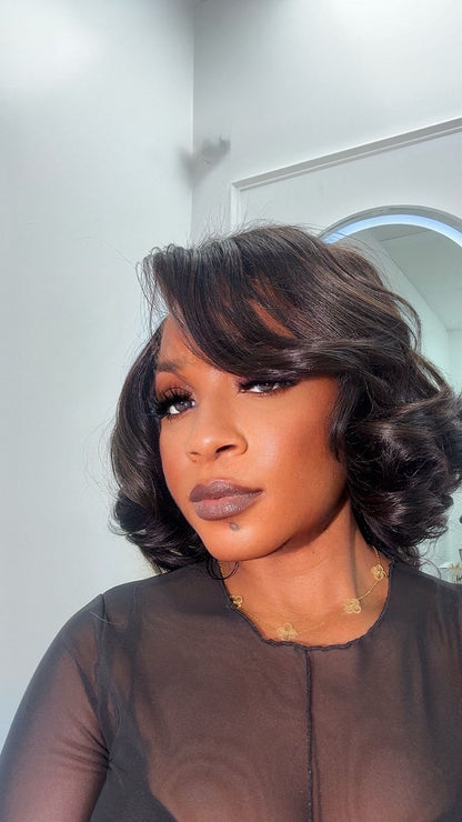Alysha Glue-less Cute Wavy Bob 8”